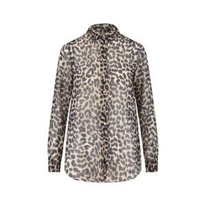 Aspesi Semi-Sheer Animal Print Shirt – Brown - NWT